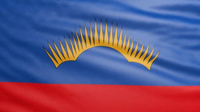 Флаг Мурманской области. Флаги субъектов РФ. Зацикленное видео. Бесплатный футаж. смотреть онлайн