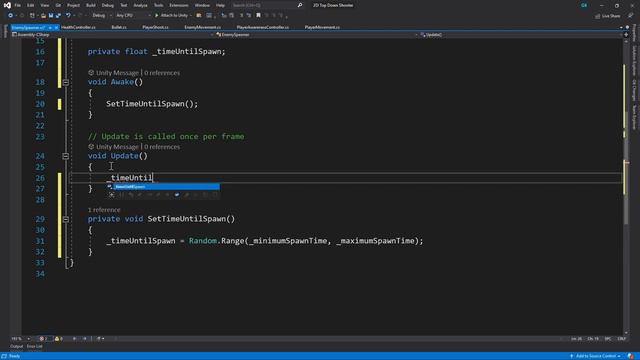 How to Spawn Enemies (Unity Tutorial | 2D Top Down Shooter) смотреть онлайн