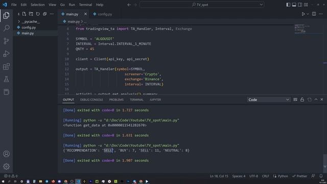 Cryptocurrency Trading Bot Tradingview For Binance On Python / Торговый бот Трейдингвью для Бинанса