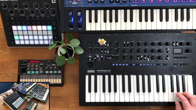 Synth Jam #3 - Ambient: Korg Minilogue XD & Volca FM - Novation Circuit Tracks & Mininova смотреть онлайн
