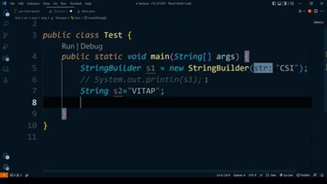 STRING BUILDER - JAVA | V-CODE | CSI | VIT-AP смотреть онлайн