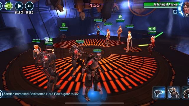 Swgoh - Conquest 10 - BB against Padme node. Win in 2 moves смотреть онлайн
