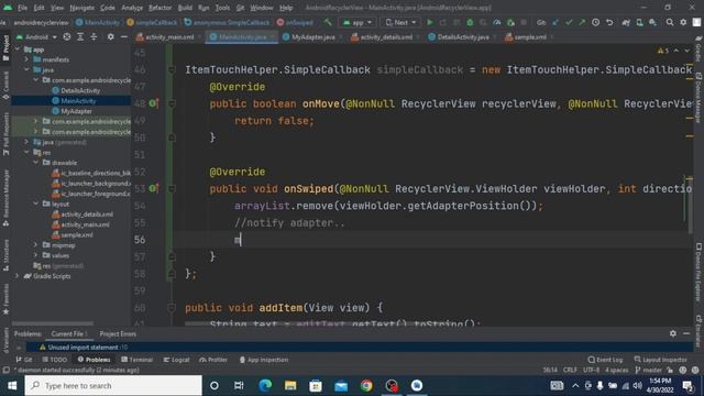 Swipe to Delete Items RecyclerView (ItemTouchHelper) смотреть онлайн