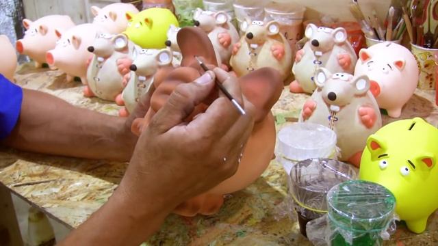 Покраска фигуры из гипса. Как сделать копилку из гипса смотреть онлайн