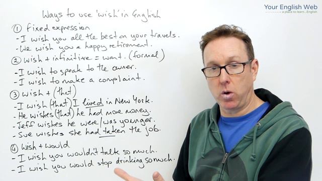 English grammar - Ways to use WISH in English - gramática inglesa смотреть онлайн