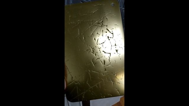 Жидкий металл PRO-METAL с эффектом полированной латуни на кракелюре смотреть онлайн