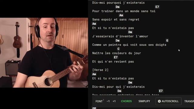 Et si tu n'existais pas - Joe Dassin (tutoriel ukulélé complet) смотреть онлайн