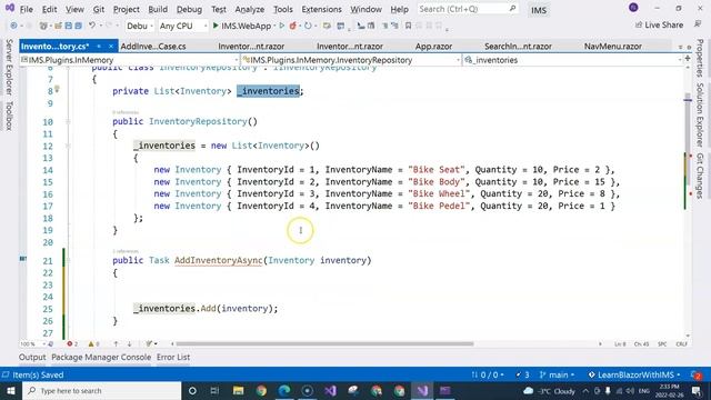 Learn Blazor while creating a full app in .Net 6 | Implement Add Inventory Repository | Ep 16 смотреть онлайн