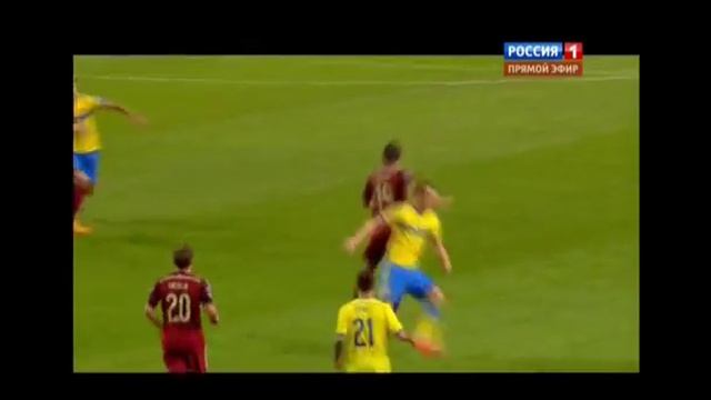 Квалификация на Евро 2016 Швеция Россия Гол Александра Кокорина! 09.10.2014 смотреть онлайн