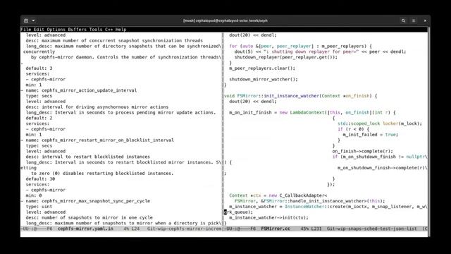 CephFS Code Walkthrough: CephFS Mirroring Part 2 смотреть онлайн