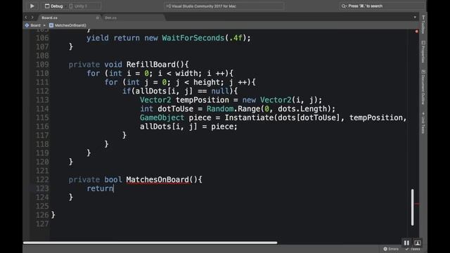 Part 11 - Refilling the Board: Make a Game like Candy Crush in Unity using C# смотреть онлайн