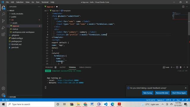 VUE JS COURSE-FORM HANDLING смотреть онлайн