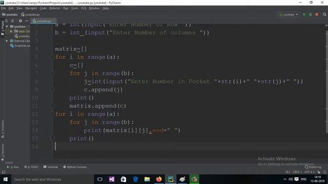 8 : Python Program to find Sum of Lower triangular elements in a matrix (Hindi) смотреть онлайн
