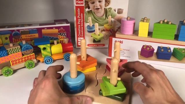 Развивающие деревянные игрушки для малышей Goki Hape Eichhorn