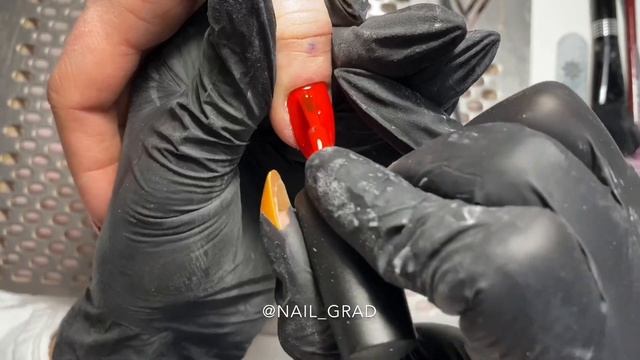 Аппаратный маникюр и наращивание на верхние формы. Дизайн. смотреть онлайн