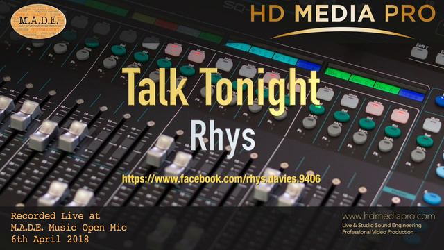 Talk Tonight - Rhys - Live! - Oasis Cover (audio only) смотреть онлайн