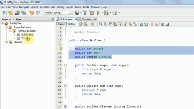 Builder design pattern in java, very easy example. смотреть онлайн