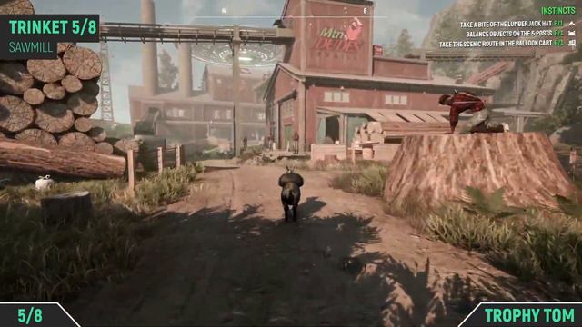Goat Simulator 3 - All 8 Trinkets - Sawmill