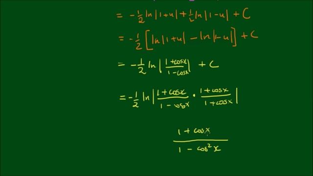 Integral Of ∫csc(x)dx