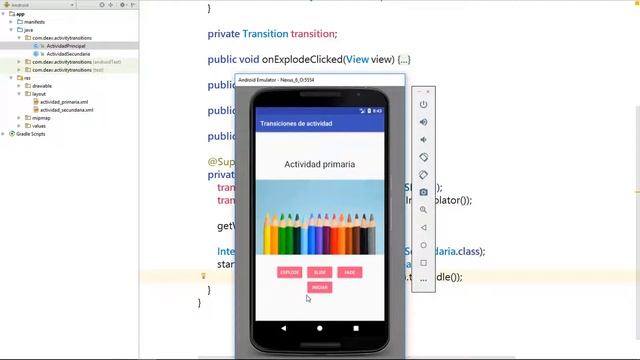 Android Animaciones - Transiciones de actividades (Java) смотреть онлайн