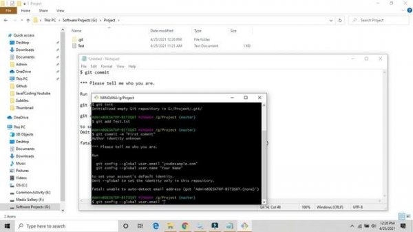 Solved: Git please tell me who you are error | How to Configure Username & Email using Git Bash