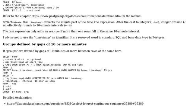 Databases: How to get minimum and maximum for grouped timestamps? (2 Solutions!!) смотреть онлайн