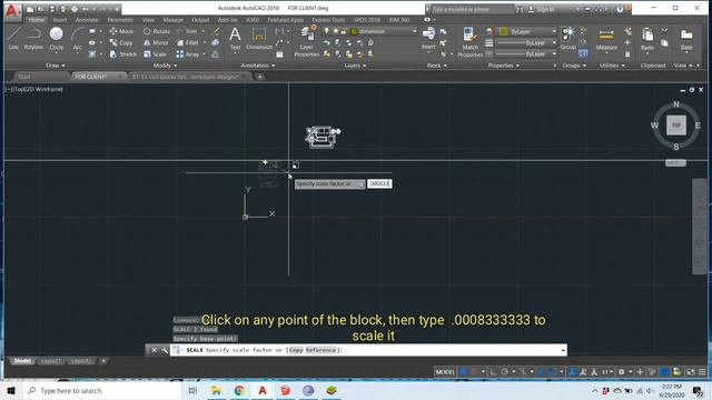 How to Import & Scale block in Autocad смотреть онлайн