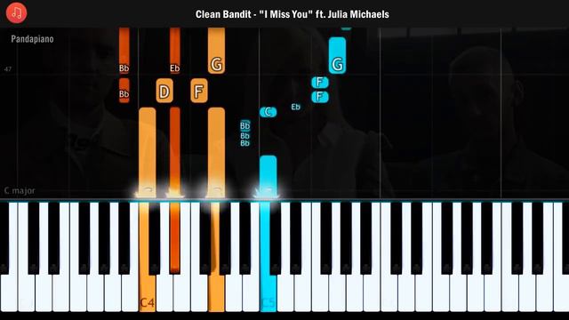 Clean Bandit - "I Miss You" ft Julia Michaels Piano Tutorial - Chords - How To Play - Cover смотреть онлайн