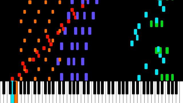 Conlon Nancarrow - Study no. 1 for player piano (piano roll visualization) смотреть онлайн