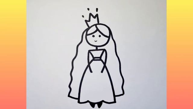 КАК НАРИСОВАТЬ ПРИНЦЕССУ БЫСТРО И ПРОСТО. Как нарисовать ДЕВОЧКУ. УРОК РИСОВАНИЯ ДЛЯ ДЕТЕЙ 0+ смотреть онлайн