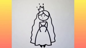 КАК НАРИСОВАТЬ ПРИНЦЕССУ БЫСТРО И ПРОСТО. Как нарисовать ДЕВОЧКУ. УРОК РИСОВАНИЯ ДЛЯ ДЕТЕЙ 0+
