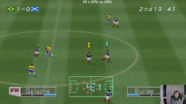 1P + CPU vs CPU - Scotland vs Brazil - Winning eleven 3 смотреть онлайн