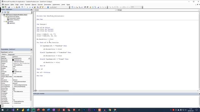 Sistema de Cadastro de Produtos VBA Ui Design [EP01] смотреть онлайн