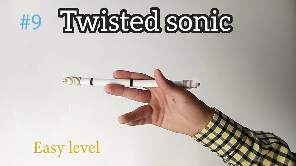 Penspinning для начинающих. Легкий трюк ручкой. Twisted sonic. Penspinning обучение.