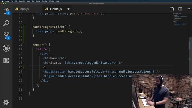 Implementing the Logout Functionality in React смотреть онлайн