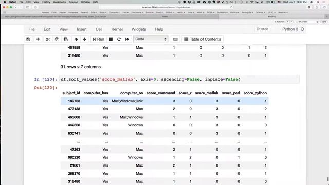 Python for Data Analysis 2018-19 - Lesson 12 (3/3) смотреть онлайн