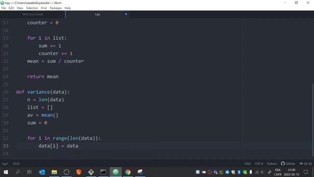 Python tutorial: Standart Deviation without using Numpy (Part 5) смотреть онлайн