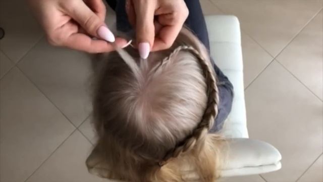 Оригинальная детская прическа Сердечко. Прически для девочек смотреть онлайн
