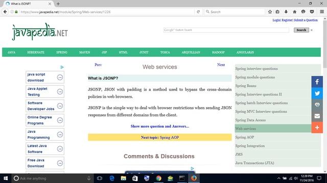 What is JSONP?
| javapedia.net смотреть онлайн