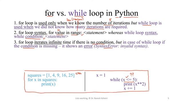 Python | for vs. while | Differences смотреть онлайн