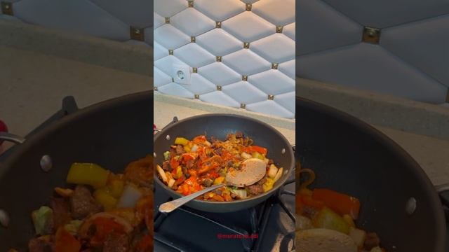 Жареный лагман.Лагман қазақша рецепт.Лагман.