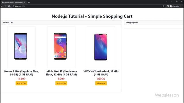Node.js Tutorial - How to Create Shopping Cart смотреть онлайн