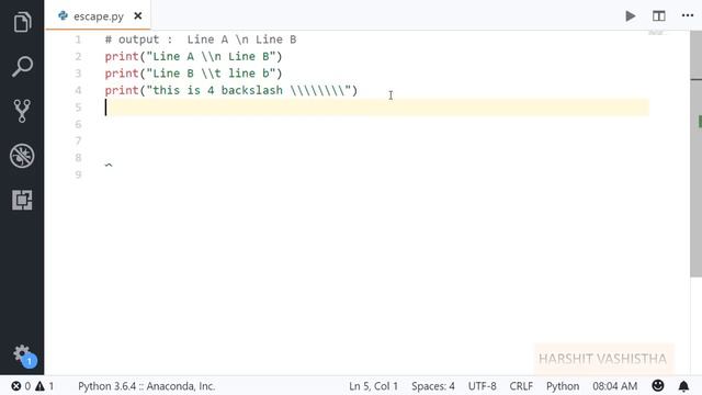 Escape Sequence as Normal Text : Python Tutorial 9 смотреть онлайн