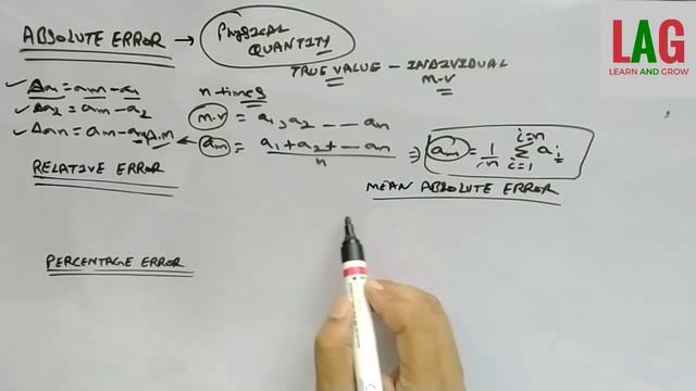 Absolute Error, Relative Error & Percentage Error (Hindi) | Class11 | Physics смотреть онлайн