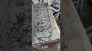 бетоносмесительный ковш, первый замес
