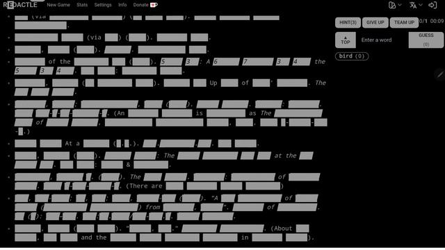 Redactle No. 538 смотреть онлайн