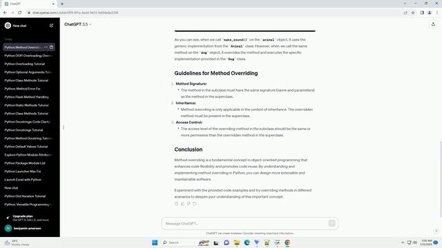 python method overriding смотреть онлайн