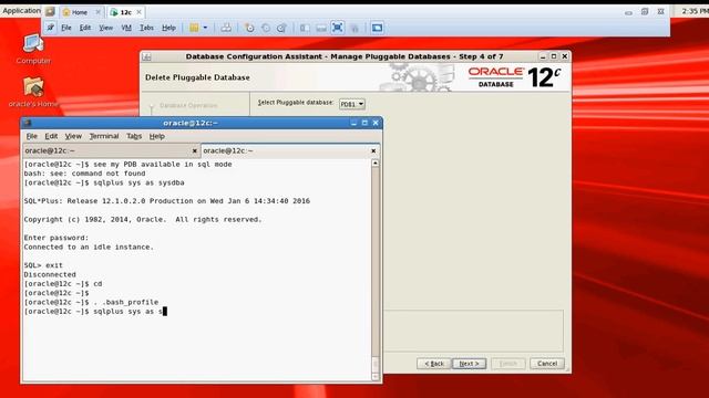 12c Delete PDB in GUI смотреть онлайн