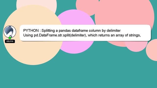 PYTHON : Splitting a pandas dataframe column by delimiter смотреть онлайн