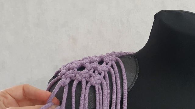 Macrame Vest Tutorial M/L Size. Жилет в технике макраме. Размер  М/L